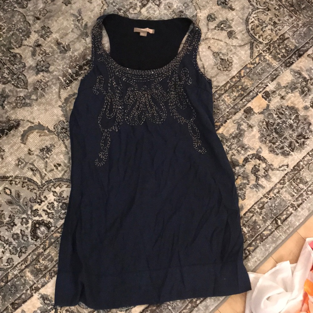 Beaded blue dress